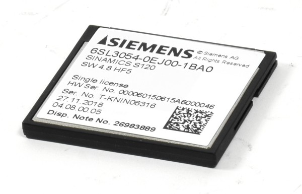 Siemens Sinamics CS S120 CompactFlash Card,6SL3054-0EJ00-1BA0,6SL3 054-0EJ00-1BA0