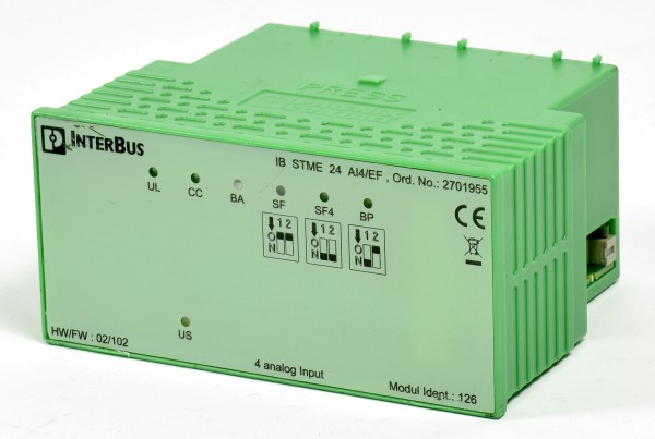 Phoenix Contact Interbus Analog-IN, IB STME 24 AI4/EF, Ord.No: 2701955