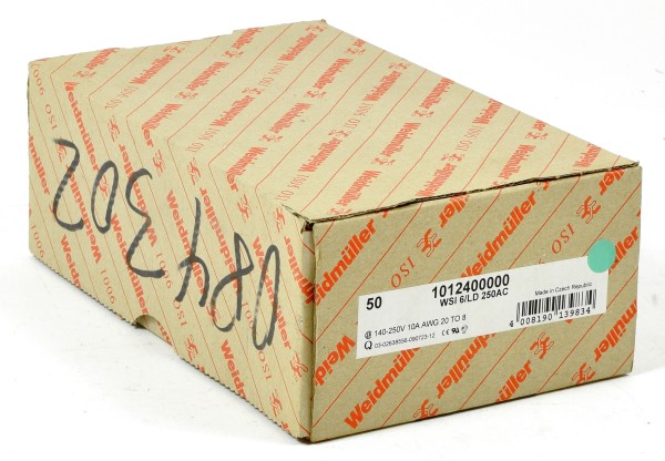 Weidmüller Sicherungsklemme, WSI 6/LD 110DC 250AC, 1012400000 (QTY:50)