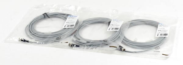 3 x Festo Verbindungsleitung,NEBU-M8G3-K-5-LE3,Mat.-Nr.:541334