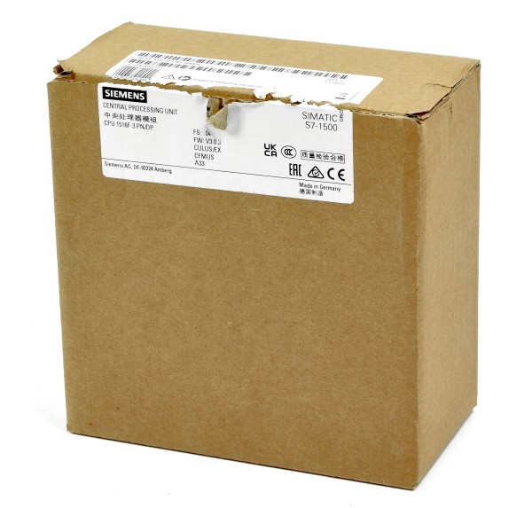 Siemens Simatic S7-1500 CPU1516F-3PN/DP, 6ES7 516-3FP03-0AB0, 6ES7516-3FP03-0AB0
