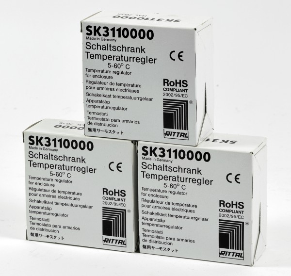 Rittal Schaltschrank Temperaturregler, SK3110000, RAL 7035, (3Stk./pcs.)