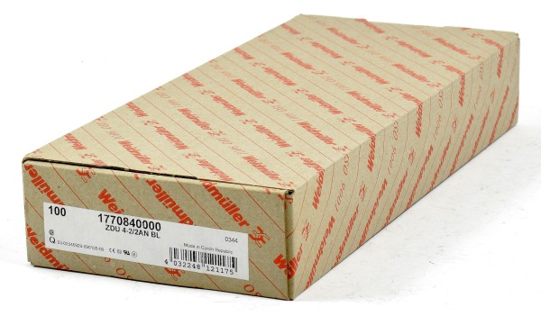 Weidmüller Reihenklemme, ZDU 4-2/2AN BL, 1770840000, (QTY:100)