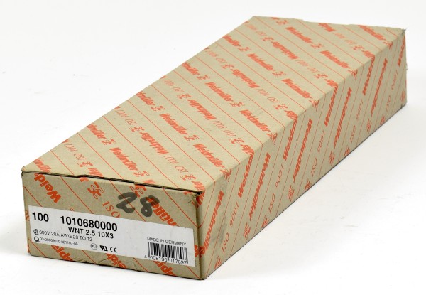 Weidmüller PE-Reihenklemme, WNT 2.5 10x3, 1010680000, (QTY:100)
