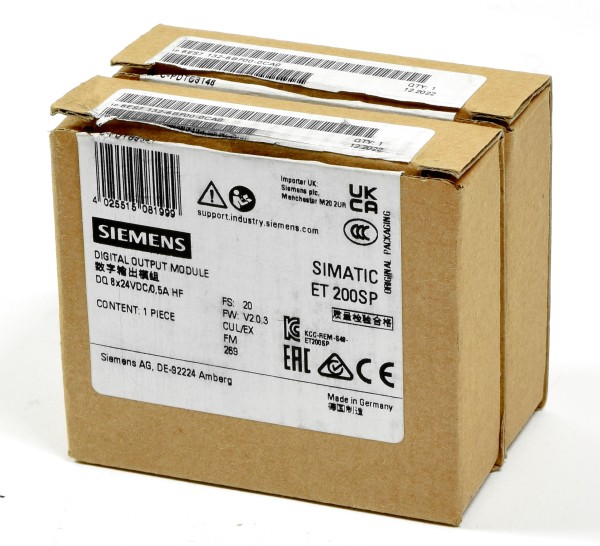 2x Siemens Simatic S7 ET200SP Digital OUT,6ES7 132-6BF00-0CA0,6ES7132-6BF00-0CA0