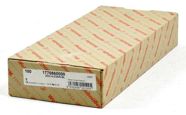 Weidmüller Reihenklemme, ZDU 4-2/3AN BL, 1770860000, (QTY:100)