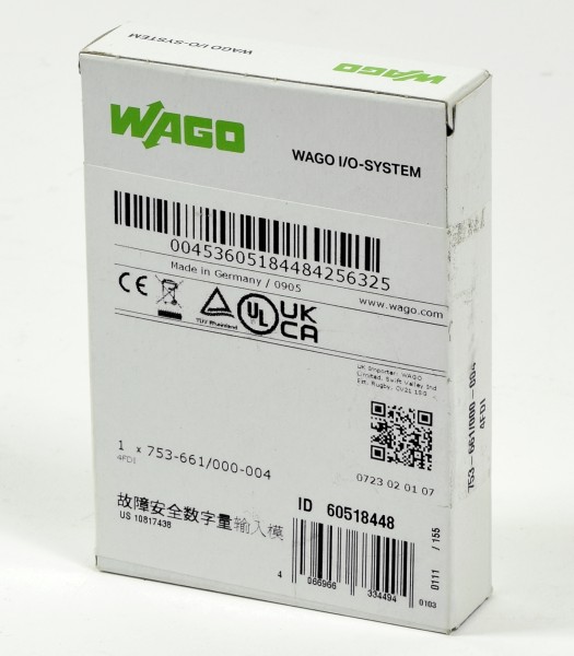 Wago I/O System PROFIsafe 4FDI, 753-661/000-004