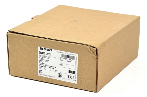 Siemens Sicherungseinsatz NH2 315A 690V, 3ND2252, 3ND2 252, (3Stk./pcs)