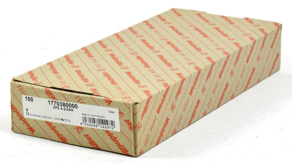 Weidmüller Schutzleiterklemme , ZPE 4-2/2AN, 1770380000, (QTY:100)