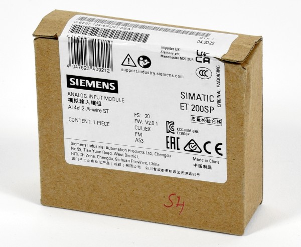 Siemens Simatic S7 ET200SP Analog IN,6ES7 134-6GD01-0BA1,6ES7134-6GD01-0BA1