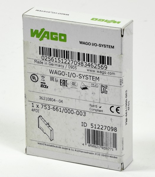 Wago I/O System PROFIsafe 4FDI, 753-661/000-003
