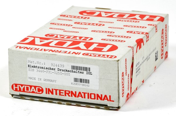 Hydac Elektronischer Druckschalter, EDS 3446-F31-0250-000, 924439