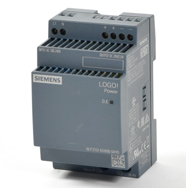 Siemens LOGO! Power Supply, 6EP3332-6SB00-0AY0, 6EP3 332-6SB00-0AY0
