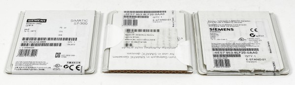 3x Siemens Simatic S7 Memory Card, 6ES7953-8LF20-0AA0, 6ES7 953-8LF20-0AA0