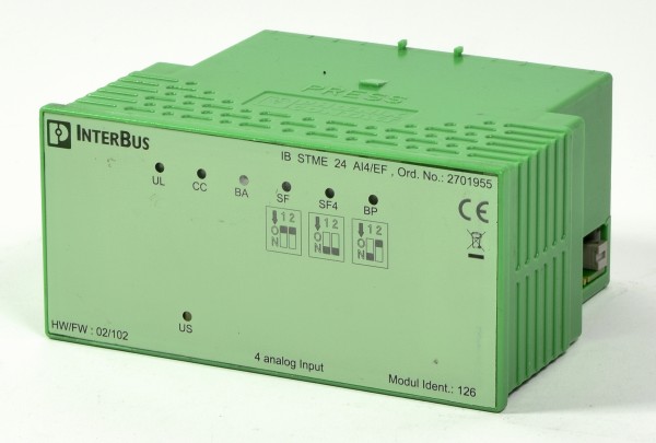Phoenix Contact Interbus Analog-IN, IB STME 24 AI4/EF, Ord.No: 2701955