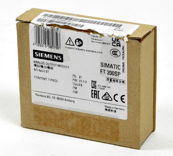 Siemens Simatic S7 ET200SP Analog OUT, 6ES7 135-6HD00-0BA1, 6ES7135-6HD00-0BA1