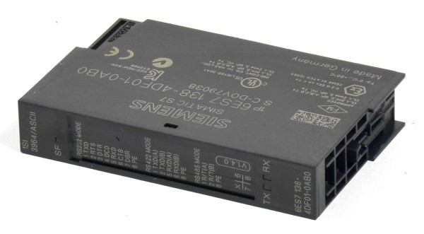 Siemens Simatic S7 ET200S 1SI 3964/ASCII,6ES7 138-4DF01-0AB0,6ES7138-4DF01-0AB0