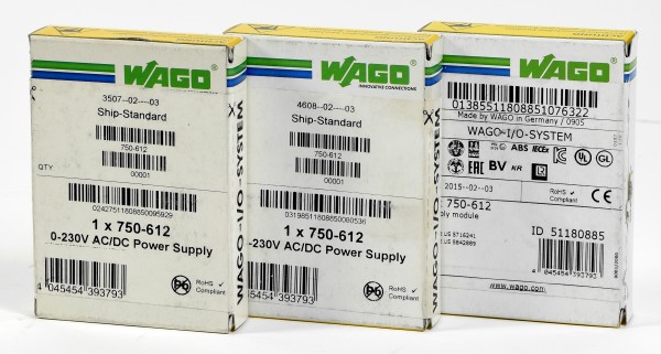 WAGO 24VDC Power Supply, 750-612, (3Stk./pcs)