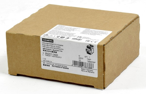 Siemens Sirius Leistungsschalter, 3RV2411-1JA20, 3RV2 411-1JA20