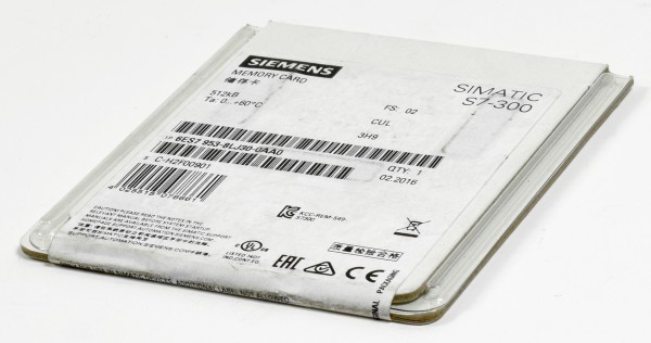 Siemens Simatic S7 Memory Card 512KB, 6ES7953-8LJ30-0AA0, 6ES7 953-8LJ30-0AA0