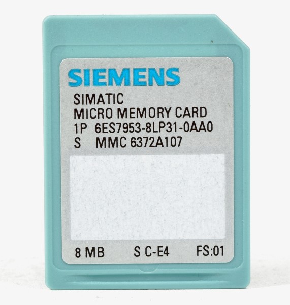 Siemens Simatic S7 MMC 8MB, 6ES7953-8LP31-0AA0,6ES7 953-8LP31-0AA0