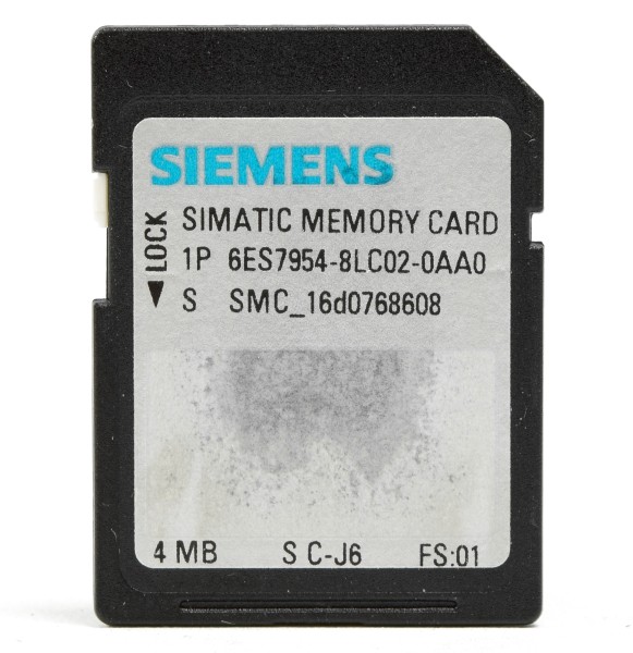 Siemens Simatic S7 Memory Card,6ES7954-8LC02-0AA0,6ES7 954-8LC02-0AA0