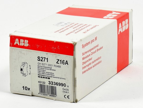 ABB Sicherungsautomat S271 Z16A, GH S271 0001 R0468, 10Stk.