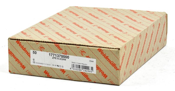 Weidmüller Schutzleiterklemme, ZPE 6-2/2AN, 1771370000, (QTY:50)