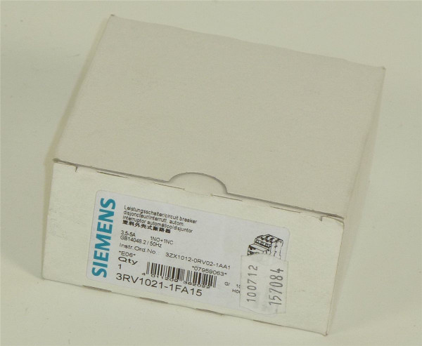 Siemens Leistungsschalter,3RV1021-1FA15,3RV1 021-1FA15