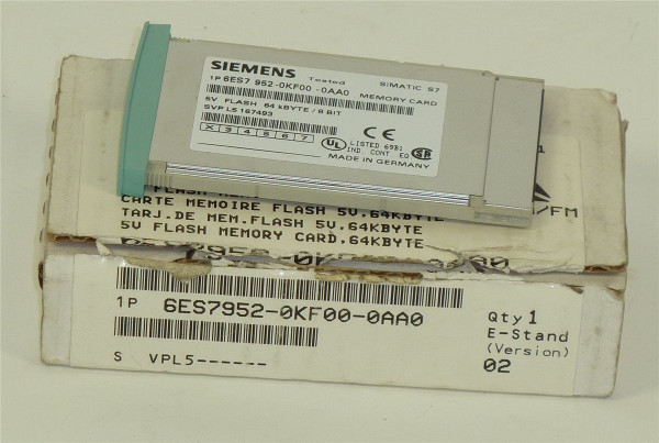 Siemens Simatic S7 Memory Card,6ES7 952-0KF00-0AA0,6ES7952-0KF00-0AA0