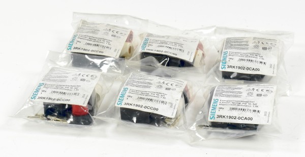 6x Siemens Energieweiterschleifstecker, 3RK1902-0CC00, 3RK1902-0CA00