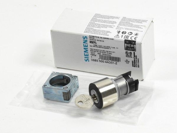 Siemens Schlüsselschalter 3SB3 500-4AD01-Z, 3SB3500-4AD01-Z