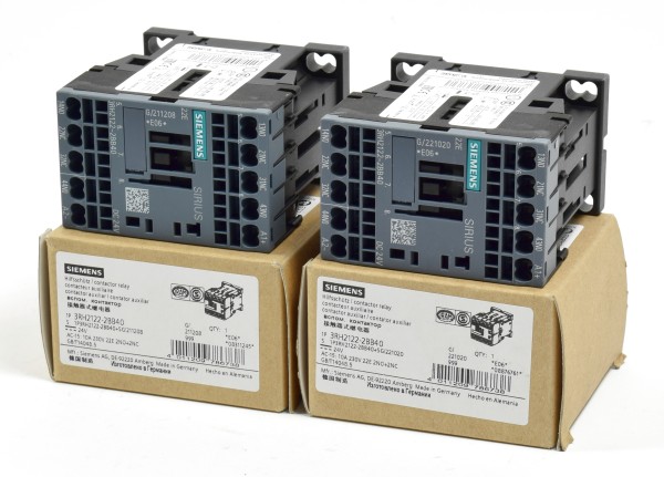 2 x Siemens Sirius Schütz, 3RH2122-2BB40, 3RH2 122-2BB40