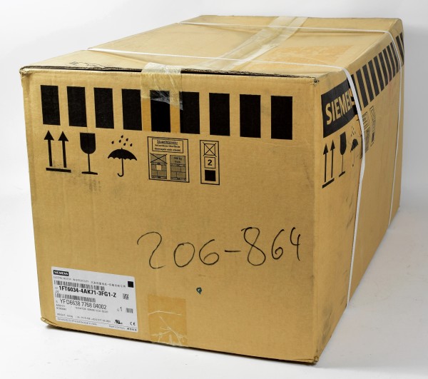 Siemens Synchronservomotor, 1FT6034-4AK71-3FG1-Z, 1FT6 034-4AK71-3FG1-Z