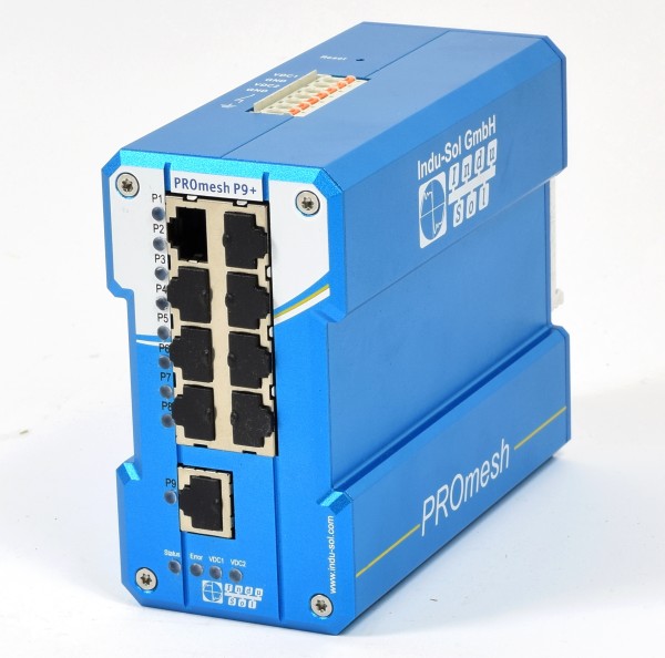 Indu-Sol ProfiNet managed Switch, PROmesh P9+, 114110194
