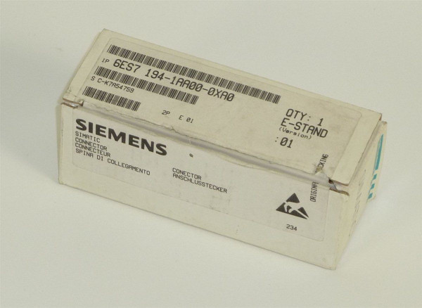 Siemens Simatic S7 Anschlußstecker,6ES7 194-1AA00-0XA0