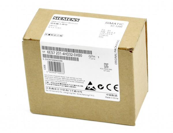 Siemens Simatic S7 SM1231 AI4,6ES7 231-4HD32-0XB0,6ES7231-4HD32-0XB0