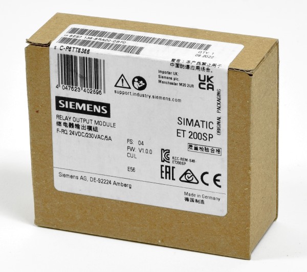 Siemens Simatic S7 ET200SP Relay OUT, 6ES7 136-6RA00-0BF0, 6ES7136-6RA00-0BF0