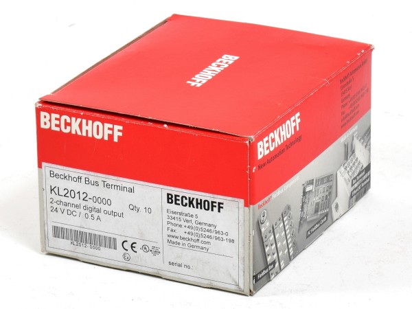 10 x Beckhoff Digital Output Module,KL2012,KL 2012