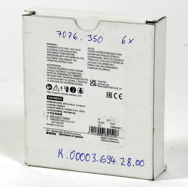 Siemens Halbleiterschütz, 3RF2330-1DA44