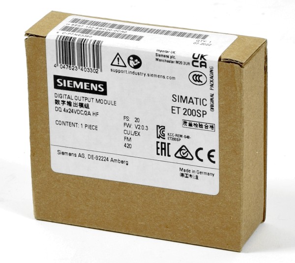 Siemens Simatic S7 ET200SP Digital OUT,6ES7 132-6BD20-0CA0,6ES7132-6BD20-0CA0