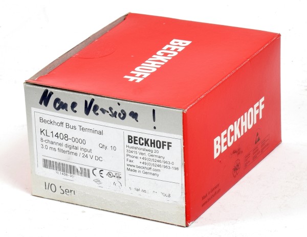 10x Beckhoff 8xDigital Input, KL1408, Neu