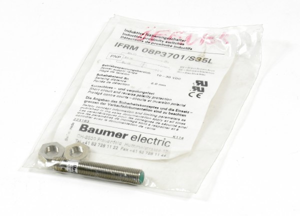 Baumer Induktiver-Näherungsschalter,IFRM 08P3701/S35L