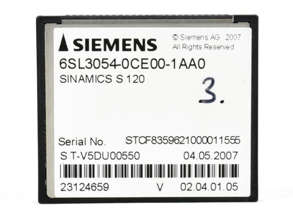 Siemens Sinamics S120 CompactFlash Card,6SL3054-0CE00-1AA0,6SL3 054-0CE00-1AA0