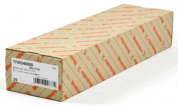 Weidmüller Reihenklemme , ZDU 16 BL, 1745240000, (QTY:25)