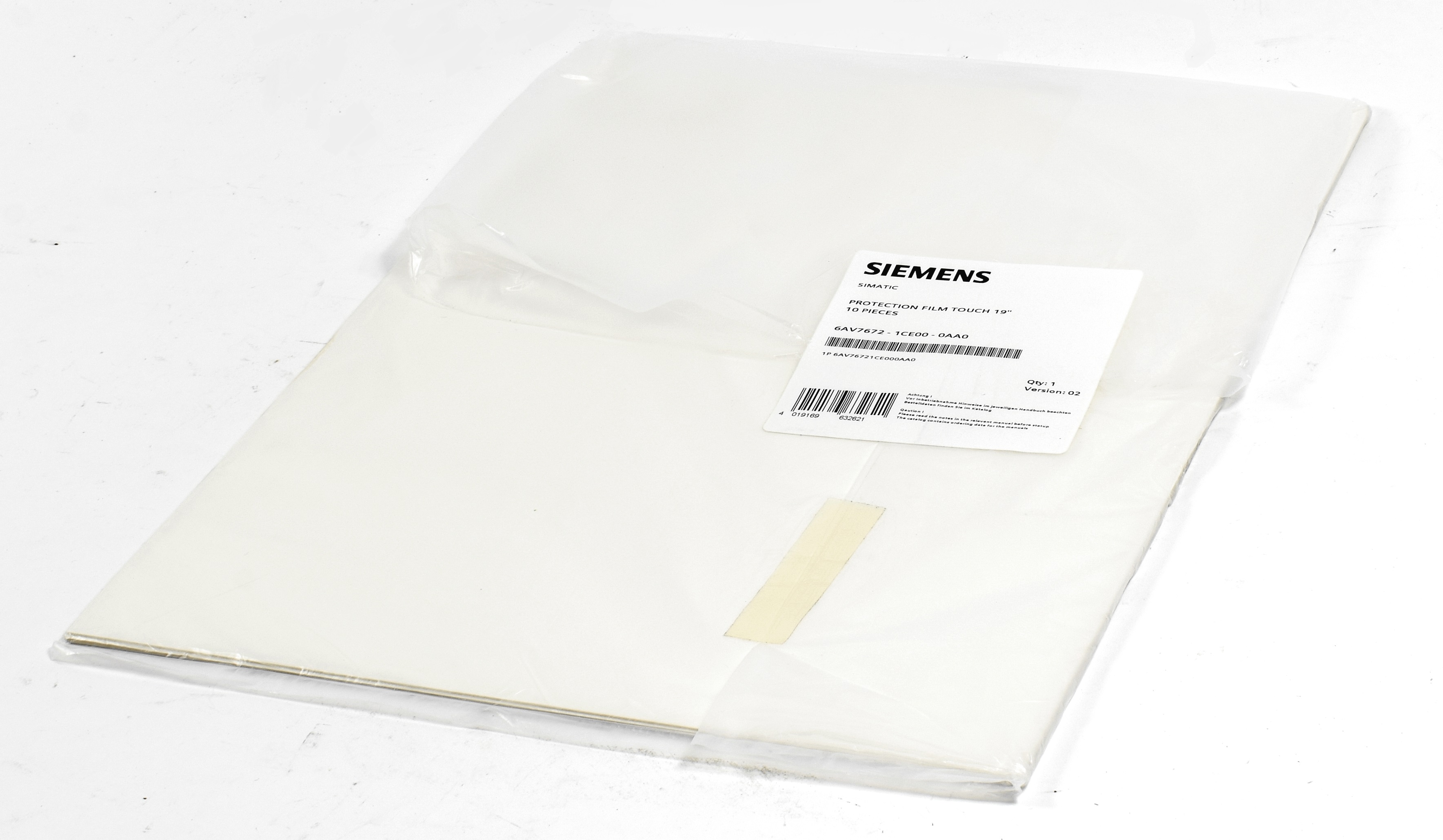 Siemens Simatic Protection Film Touch 19