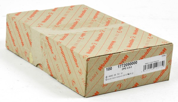 Weidmüller Schutzleiterklemme , ZPE 2.5-2, 1772090000, (QTY:100)