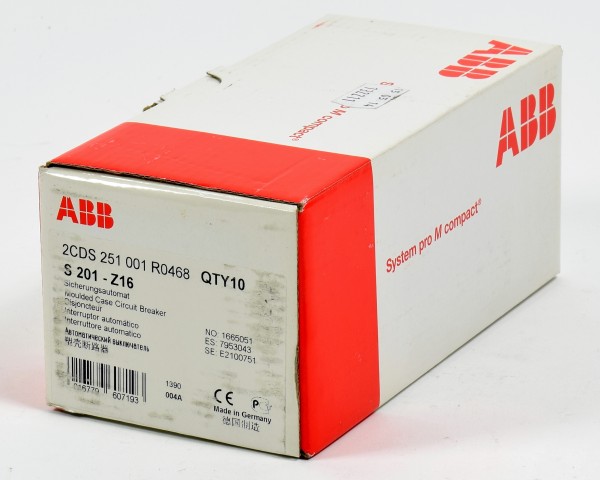 ABB Sicherungsautomat S201-Z16, 2CDS 251 0001 R0468