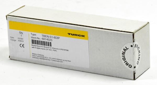 Turck Multiprotokoll-I/O-Modul, TBEN-S1-8DIP, 6814020