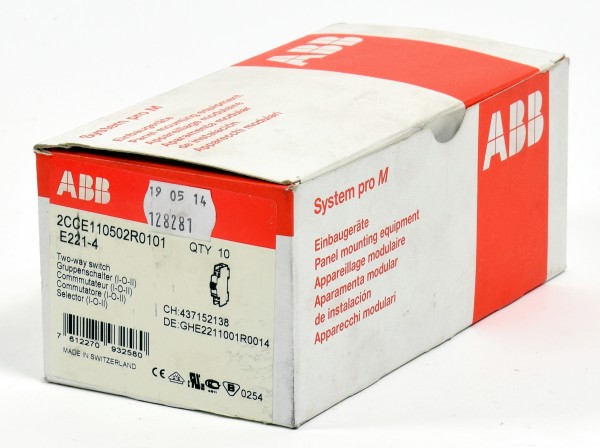 ABB Sicherungsautomat E221-4, 2CCE110502R0101, 10Stk.